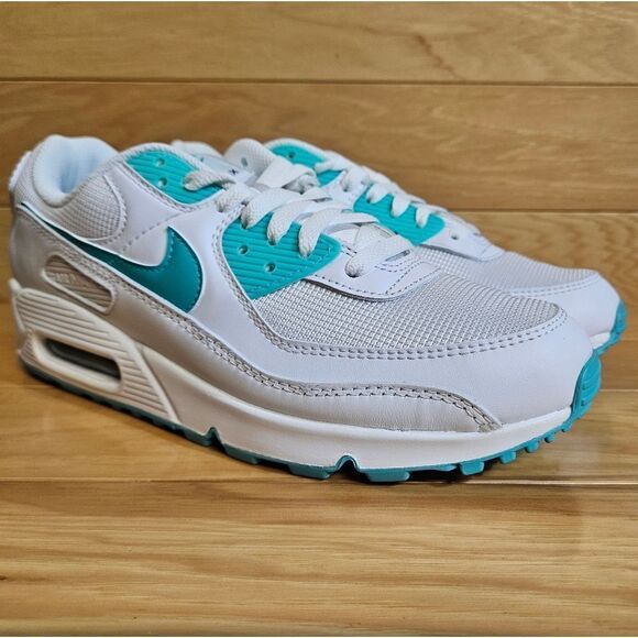 Nike Air Max 90 White Hyper Jade Black Size 8.5 Mens Shoe CT1028-102